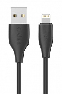 CELEBRAT καλώδιο Lightning σε USB CB-31, 15W, 480Mbps, 1m, μαύρο CB-31A-L-BK