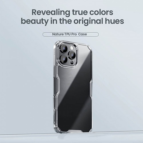 NILLKIN θήκη Nature TPU Pro για iPhone 16 Pro Max, διάφανη-μπλε 6902048287259