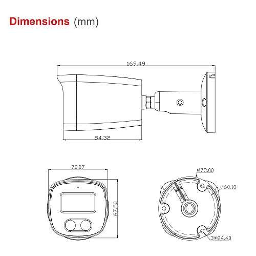LONGSE IP κάμερα BMSCKL2RC-28PM με μικρόφωνο, 2MP, 2.8mm, αδιάβροχη IP67, PoE BMSCKL2RC-28PM