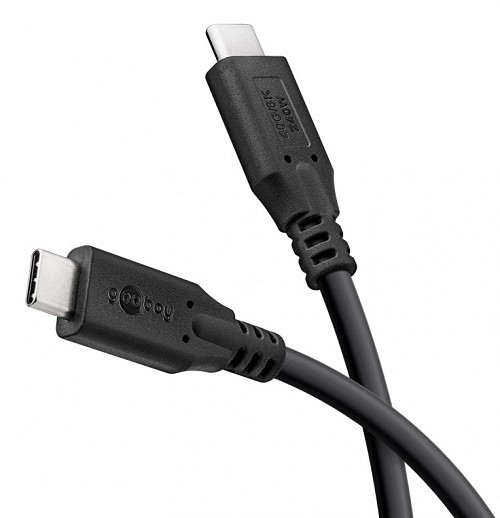 GOOBAY καλώδιο USB-C 74185, USB4, 240W, 40Gbps, 8K/60Hz, 1.8m, μαύρο 74185