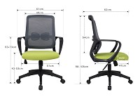 POWERTECH καρέκλα γραφείου PT-1391 με μπράτσα και ανάκλιση, ρυθμιζόμενο ύψος, μαύρη PT-1391