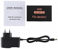POWERTECH HDMI splitter PTH-048, 4 σε 1, 4K/60Hz, μαύρο PTH-048