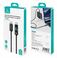 USAMS καλώδιο USB-C SJ744, 100W, 480Mbps, 1.2m, μαύρο SJ744USB01