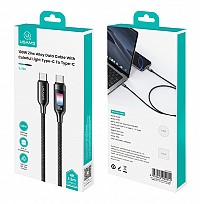 USAMS καλώδιο USB-C SJ750, 100W, 480Mbps, 1.2m, μαύρο SJ750USB01