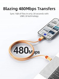 CABLETIME καλώδιο USB-C CT-CM60-PBW, 60W PD, 480Mbps, 1m, μαύρο CT-CM60-PBW1