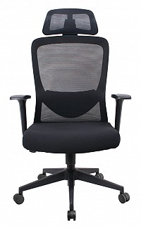 POWERTECH καρέκλα γραφείου PT-1390 με μπράτσα και ανάκλιση, ρυθμιζόμενο ύψος, μαύρη PT-1390