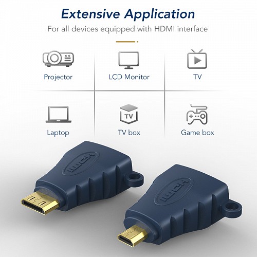 CABLETIME αντάπτορας micro HDMI σε HDMI HA16R, 4K/60Hz, μπλε 5210131039458