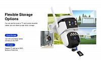 VSTARCAM smart ηλιακή κάμερα CB621DR, dual lens, 3MP, WiFi, SD, PTZ, IP66 CB621DR