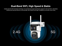 VSTARCAM smart ηλιακή κάμερα CB621DR, dual lens, 3MP, WiFi, SD, PTZ, IP66 CB621DR