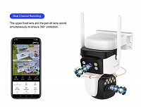 VSTARCAM smart ηλιακή κάμερα CB621DR, dual lens, 3MP, WiFi, SD, PTZ, IP66 CB621DR