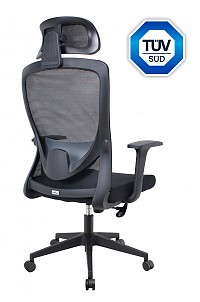 POWERTECH καρέκλα γραφείου PT-1390 με μπράτσα και ανάκλιση, ρυθμιζόμενο ύψος, μαύρη PT-1390