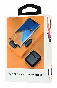 APEXEL ασύρματο μικρόφωνο APL-MIC013 με θήκη φόρτισης, Lightning, 2.4GHz, μαύρο APL-MIC013