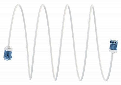GOOBAY καλώδιο δικτύου 74301, CAT 6A U/UTP, slim, copper, 500MHz, 10m, λευκό 74301