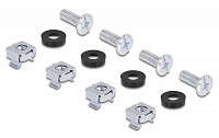 DELOCK σετ βάσεις τοποθέτησης για rack 67281, μαύρο, 2τμχ 67281