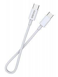 KAKUSIGA καλώδιο USB-C σε USB-C KSC-653, 100W, 480Mbps, 25cm, λευκό KSC-653-CC-WH
