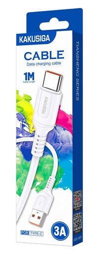 KAKUSIGA καλώδιο USB-C σε USB KSC-805, 15W, 480Mbps, 1m, λευκό KSC-805-C-WH