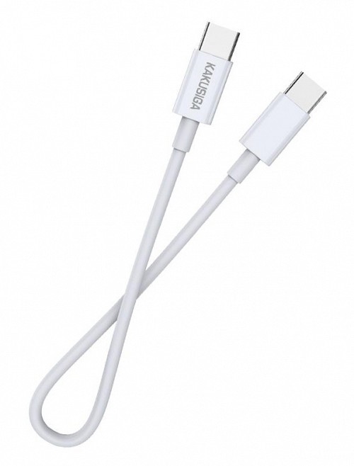 KAKUSIGA καλώδιο USB-C σε USB-C KSC-653, 100W, 480Mbps, 25cm, λευκό KSC-653-CC-WH