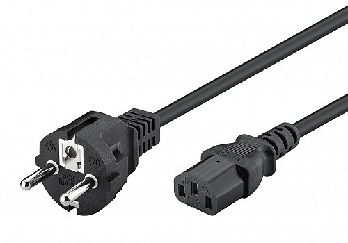 POWERTECH καλώδιο τροφοδοσίας Η/Υ & οθόνης P002, 3x0.75mm², copper, 1.5m, μαύρο CAB-P002