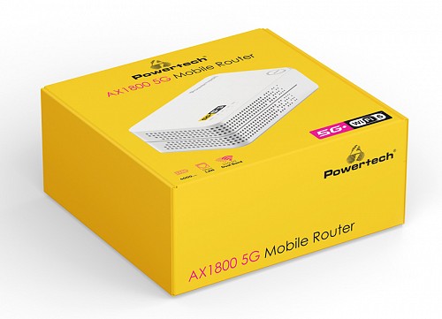 POWERTECH 5G mobile router PT-1511, WiFi 6, AX1800 dual band, 4000mAh PT-1511