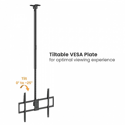 BRATECK βάση τηλεόρασης οροφής PLB-CE1568XL, 50-100, έως 80kg, heavy duty PLB-CE1568XL