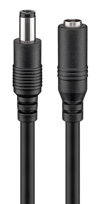 GOOBAY καλώδιο προέκτασης τροφοδοσίας 71401, 5.5x2.5mm, 3m, μαύρο 71401