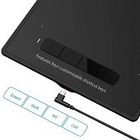 XP-PEN ταμπλέτα σχεδίασης με γραφίδα Star G960S Plus, 228.8x152.6mm, μαύρο STARG960SPLUS
