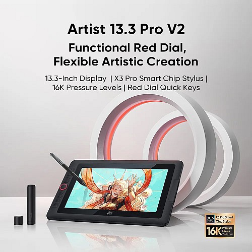 XP-PEN ταμπλέτα σχεδίασης με οθόνη & γραφίδα Artist 13.3 Pro V2, 10.95, μαύρο MD130FH-AD41