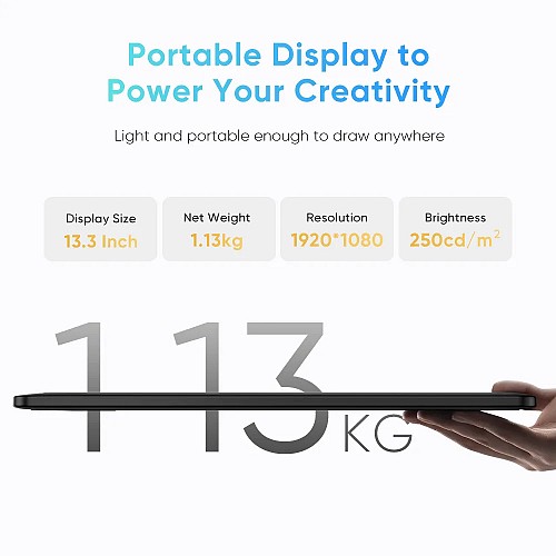 XP-PEN ταμπλέτα σχεδίασης με οθόνη & γραφίδα Artist 13.3 Pro V2, 10.95, μαύρο MD130FH-AD41