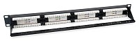 POWERTECH patch panel NETW-0046 για rack 19/1U, 24 θυρών, CAT 6 UTP, μαύρο NETW-0046