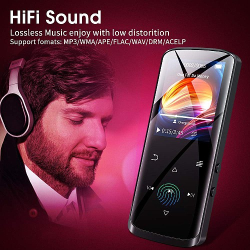 RUIZU MP3 player D50 με οθόνη 1.8, 16GB, Bluetooth, ελληνικό μενού, μαύρο D50-16GB