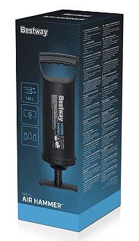 BESTWAY τρόμπα χειρός 62003, 1.85lt, 6PSI, μαύρη 62003