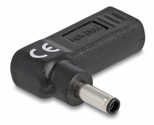 DELOCK αντάπτορας τροφοδοσίας laptop 60007, USB-C σε Dell 4.5x3mm, μαύρος 60007