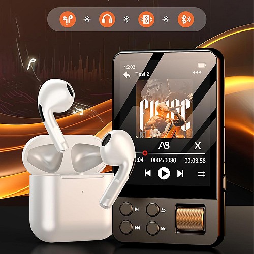 RUIZU MP3 player M19 με οθόνη αφής 2.4, 32GB, Bluetooth, μαύρο M19-32GB
