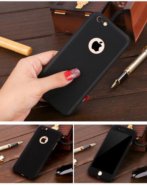 360 Full Cover & Temp.Glass iPhone 6/6s Red
