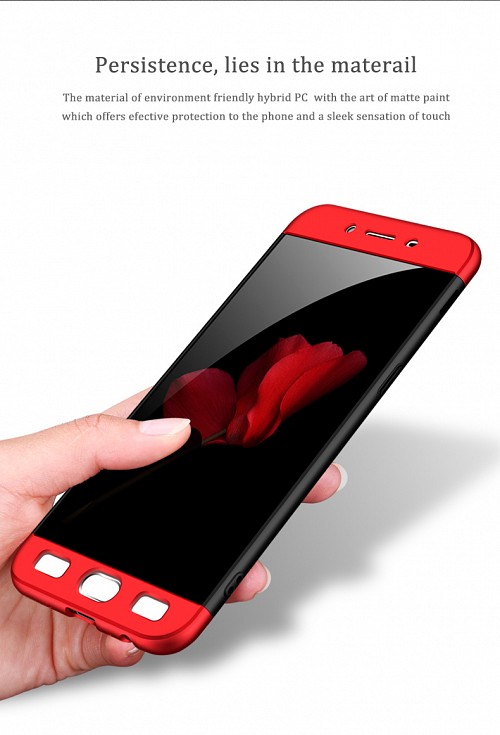 360 Full Cover & Temp.Glass Samsung A7 17 Red
