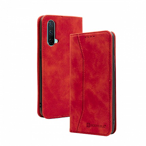 Bodycell Book Case Pu Leather Oneplus Nord CE 5G Red
