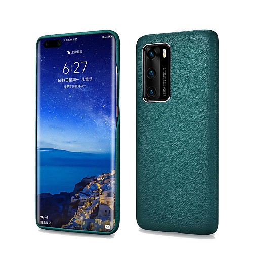 iCarer RHP 40005 Huawei P40 Genuine Leather Back Cover Green