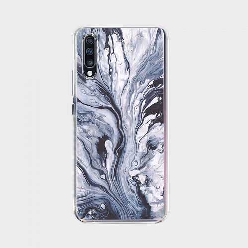 Silicon Marble Case Samsung A70 SM2 Blue/White