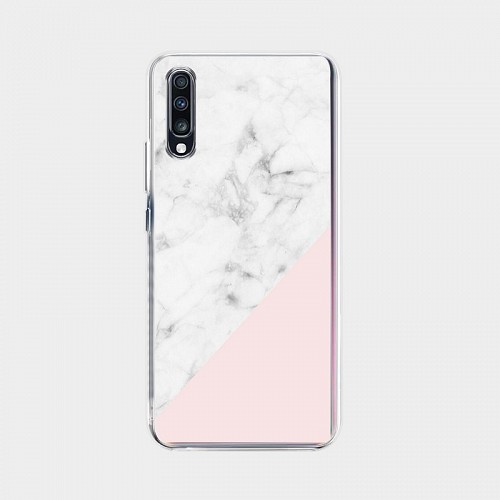 Silicon Marble Case Samsung A70 SM9 White/Pink