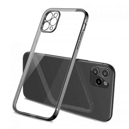 Bodycell Back Cover HD Clear For iPhone 13 Pro  Black