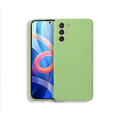 Bodycell Square Liquid Silicon Case Samsung S21 Plus Light Green