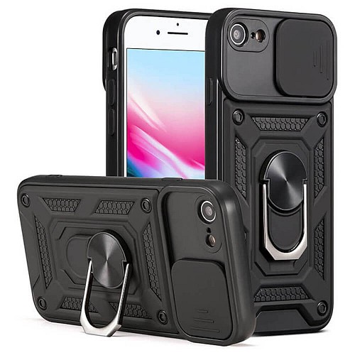 Bodycell Armor Slide Cover Case iPhone 7/8/SE 2020, 2022 Black