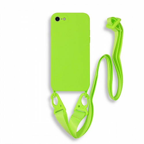 Bodycell Silicon Case με Λουρακι iPhone 7/8/SE  Green