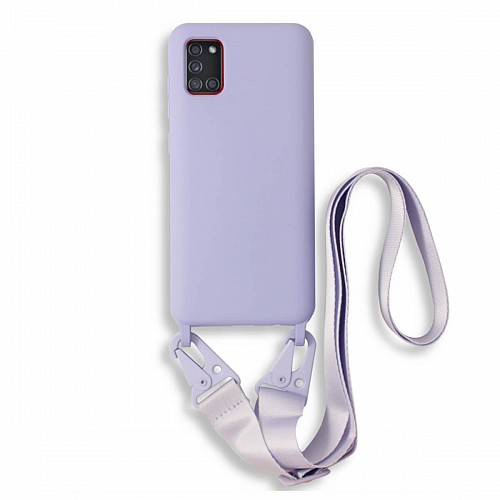 Bodycell Silicon Case με Λουρακι Samsung A31 Violet