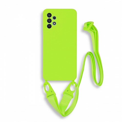 Bodycell Silicon Case με Λουρακι Samsung A32 4G Green