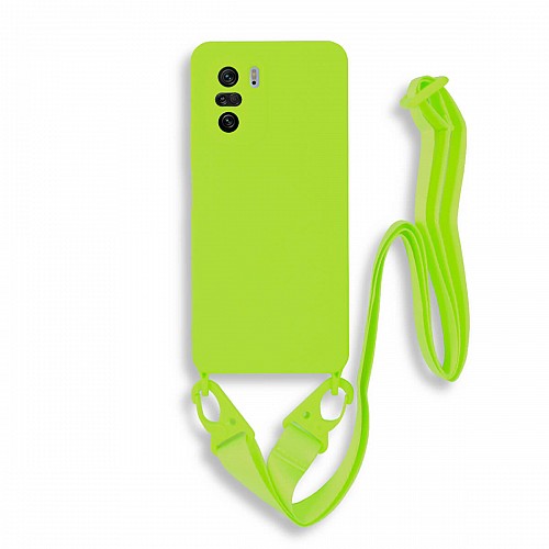 Bodycell Silicon Case με Λουρακι Xiaomi Mi 11i/Poco F3 Green