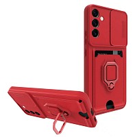 Bodycell Multifunction Case Με Κορδονι Samsung A14 4G/5G Red