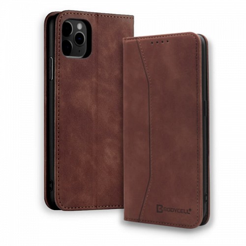 Bodycell Book Case Pu Leather iPhone 11 Pro  Dark Brown