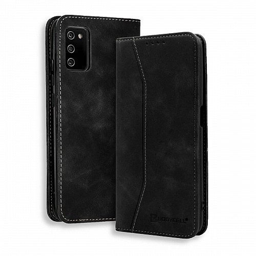 Bodycell Book Case Pu Leather Samsung A02s Black