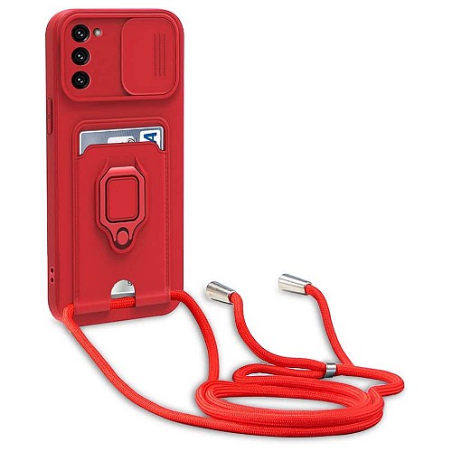Bodycell Multifunction Case Με Κορδονι Samsung S20 FE Red